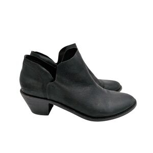 Kelsi Dagger Kenmare Black Leather Ankle Booties Women's Size 9 Round Toe Boots